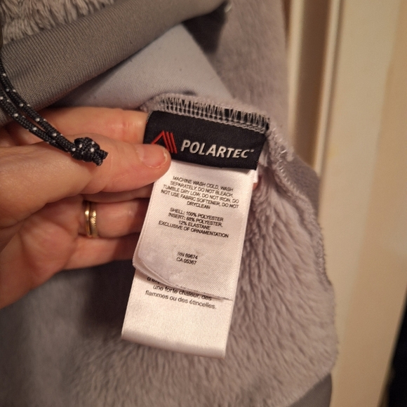 Mountain Hardwear Monkey Fleece Jacket Women’s S/P Fuzzy Polartec Gray Gorpcore - Picture 5 of 6